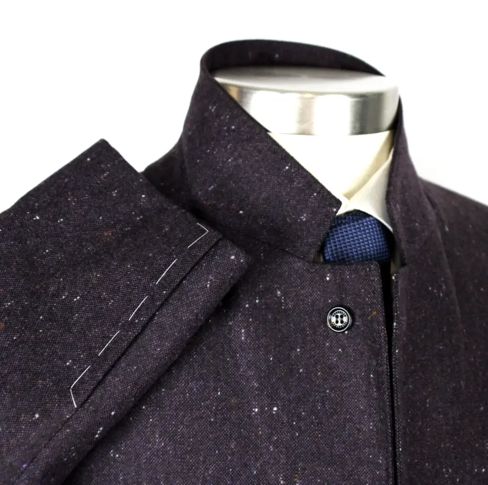 $6150 Brunello Cucinelli Blazer 44 R (54 EU) Purple Fleck Wool Cashmere Italy